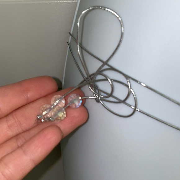 Minimalistic Silver Competition Bikini with Scrunch Bottom & Elastic Ties Small - Picture 5 of 13